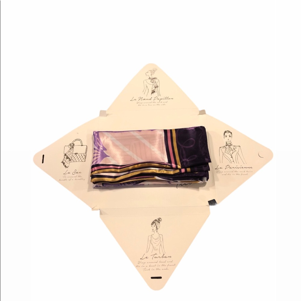 Vicky Tiel 21 Bonaparte Illustration Twilly Scarf - Picture 11 of 13